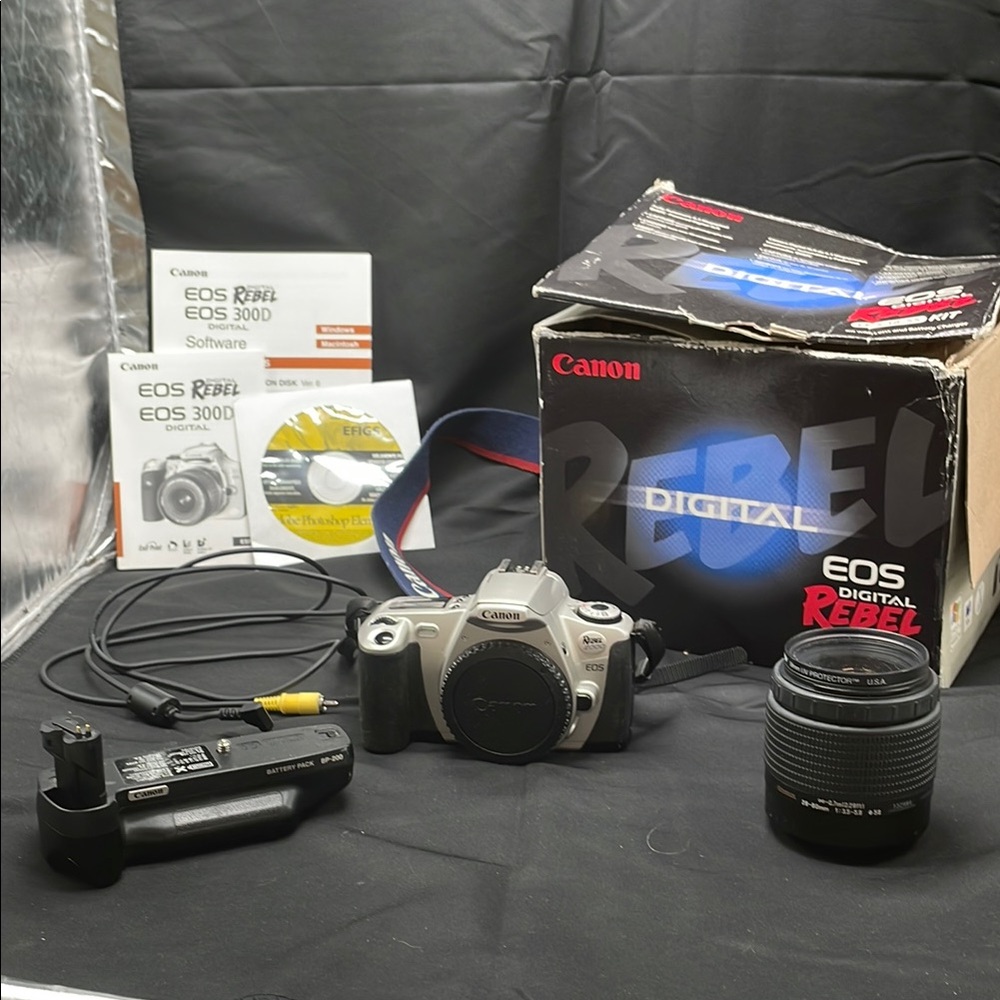 Canon EOS Digital Rebel Camera - Silver and Black